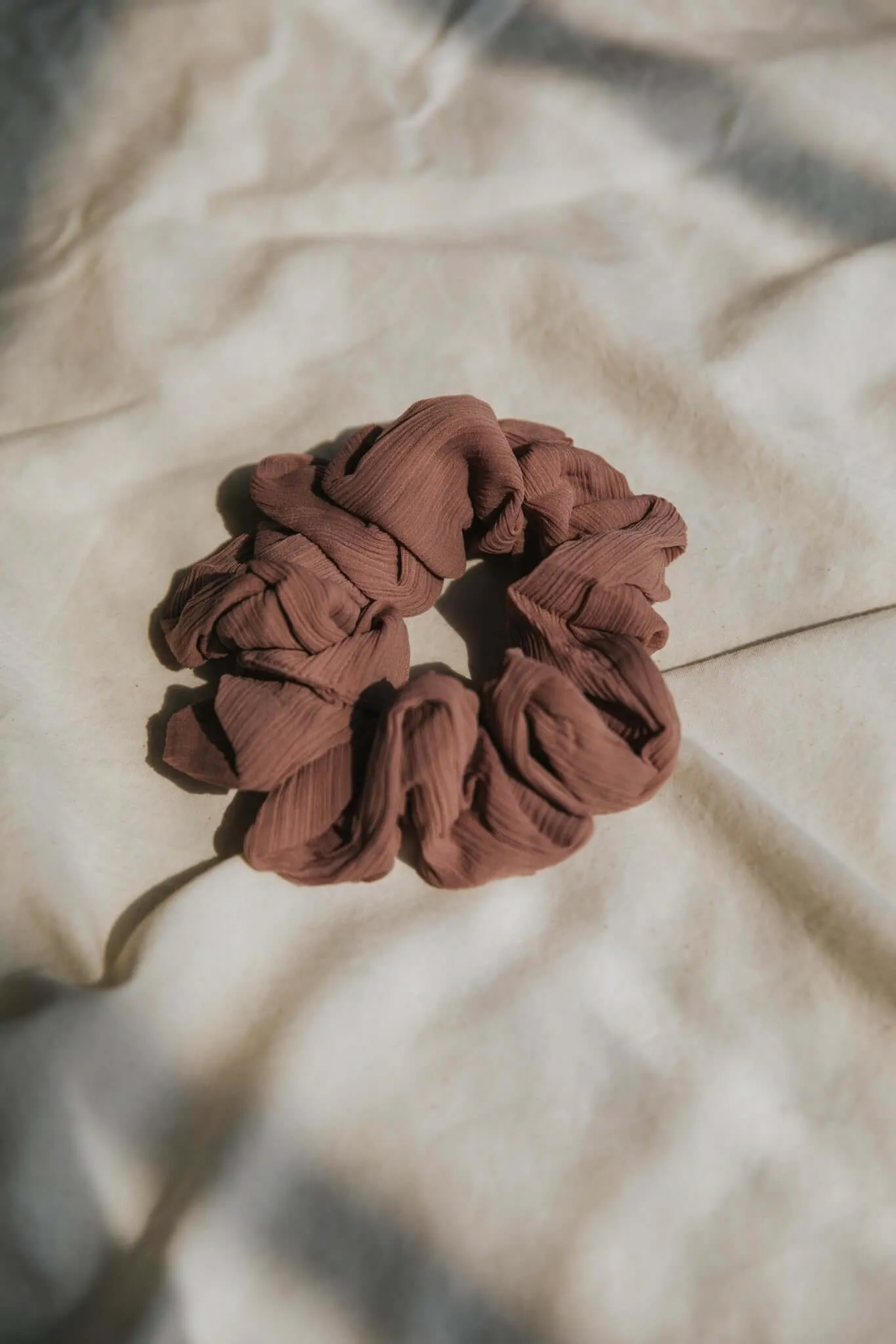 100% up-cycled chiffon scrunchie