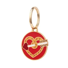 A Shot Through the Heart Enamel Pet Charm