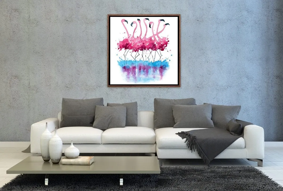 Abstract Flamingo | Abstract Wall Art Print