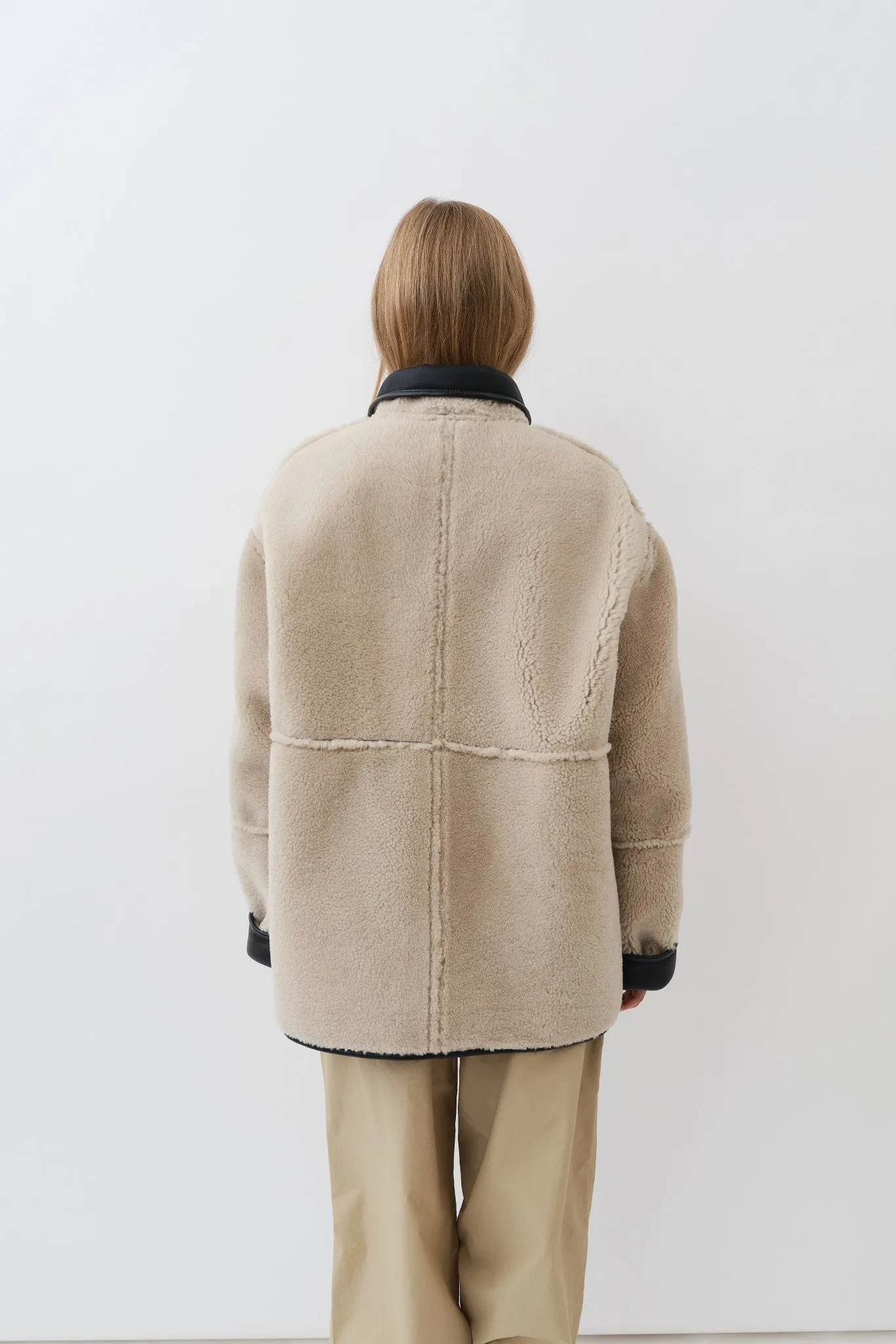 Ada Jacket — Navy / Beige