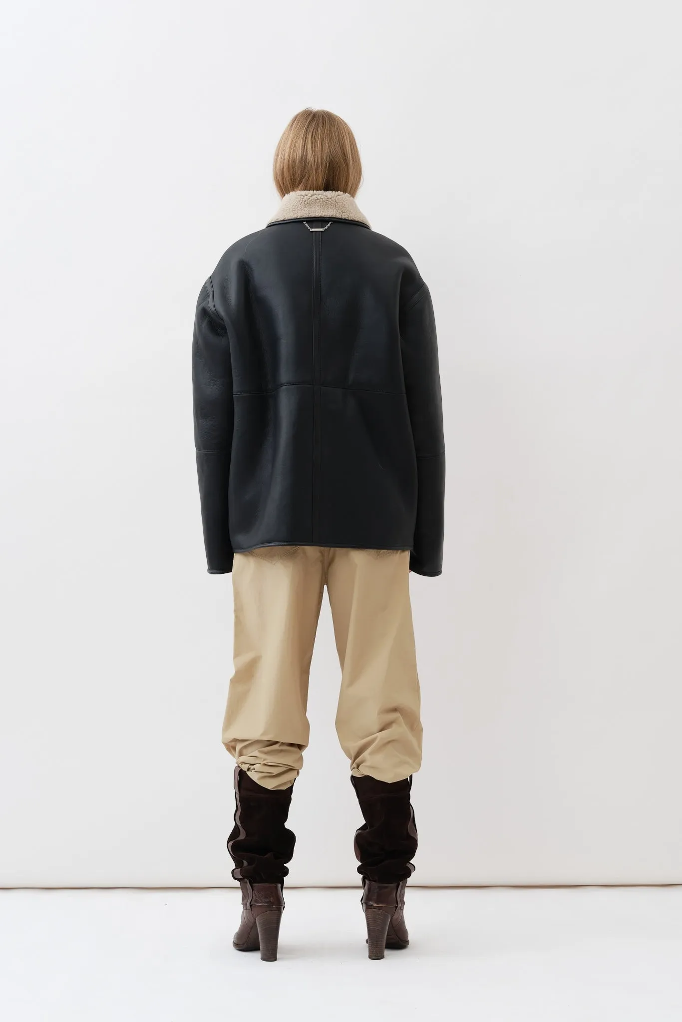 Ada Jacket — Navy / Beige