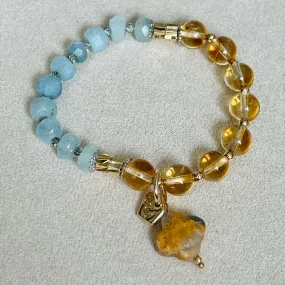 Aquamarine & Citrine Bracelet