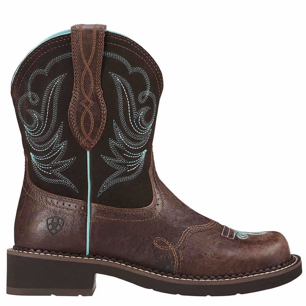 Ariat Ladies Fatbaby Heritage Dapper Royal Choc Short Boots 10016238