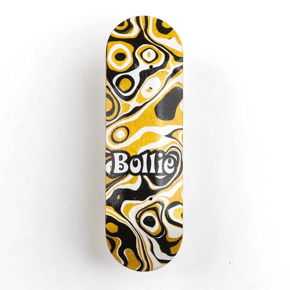 BOLLIE - Psychedelic Yellow 30.5mm Wooden Complete Fingerboard