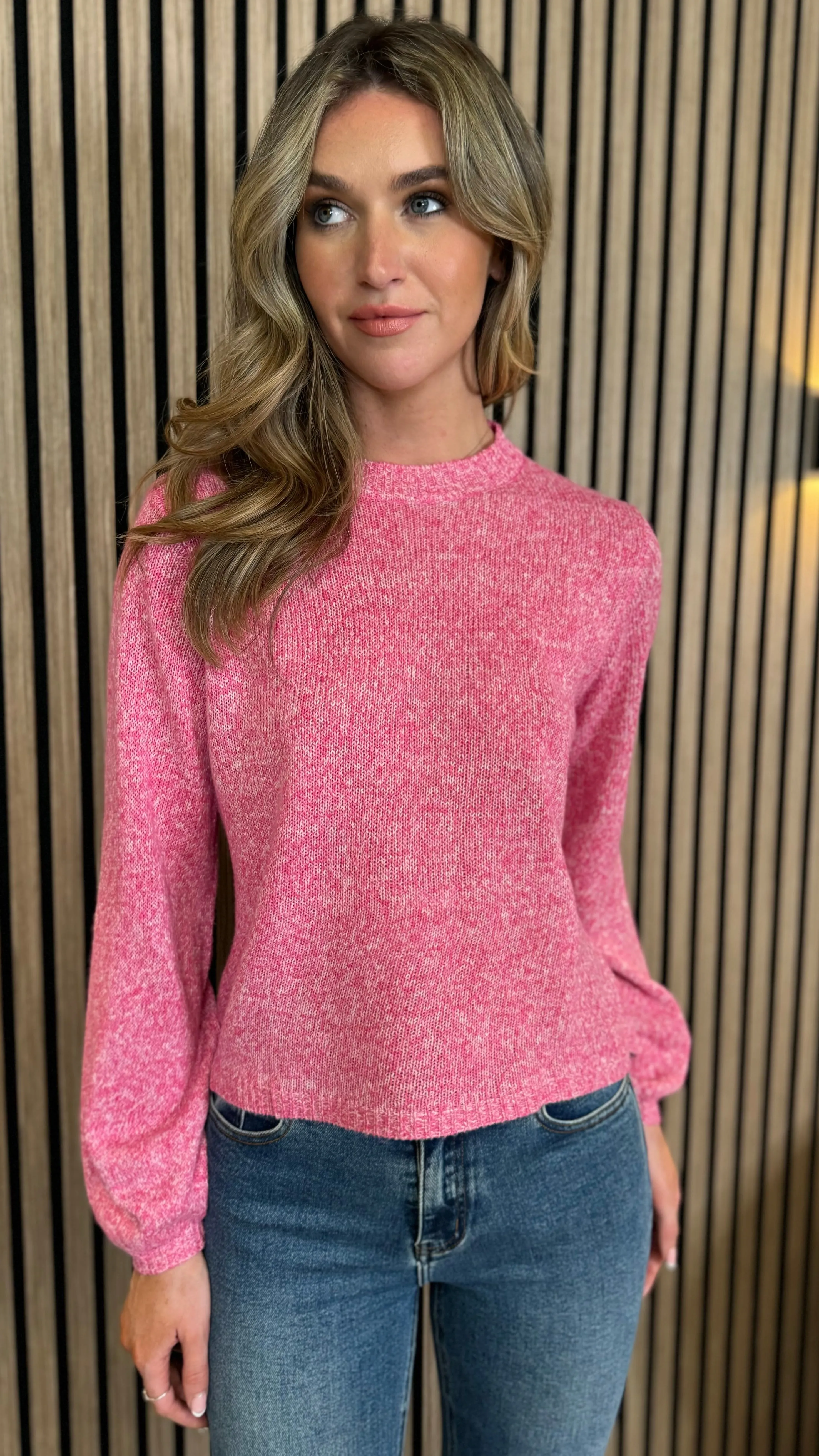 Bronagh Rose Pink Knitted Tie Back Jumper