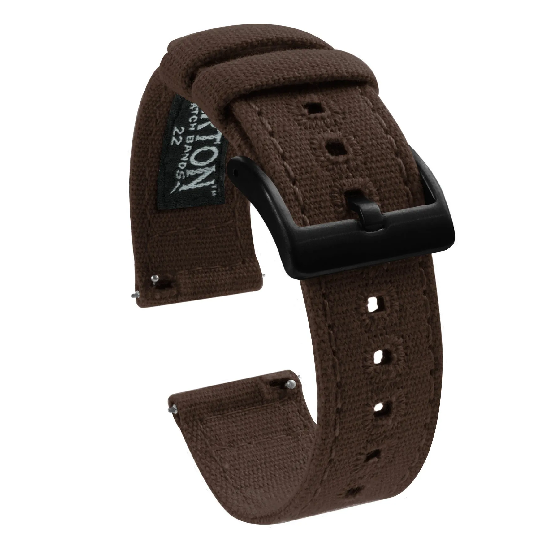 Chocolate Brown Premium Canvas Watch Band