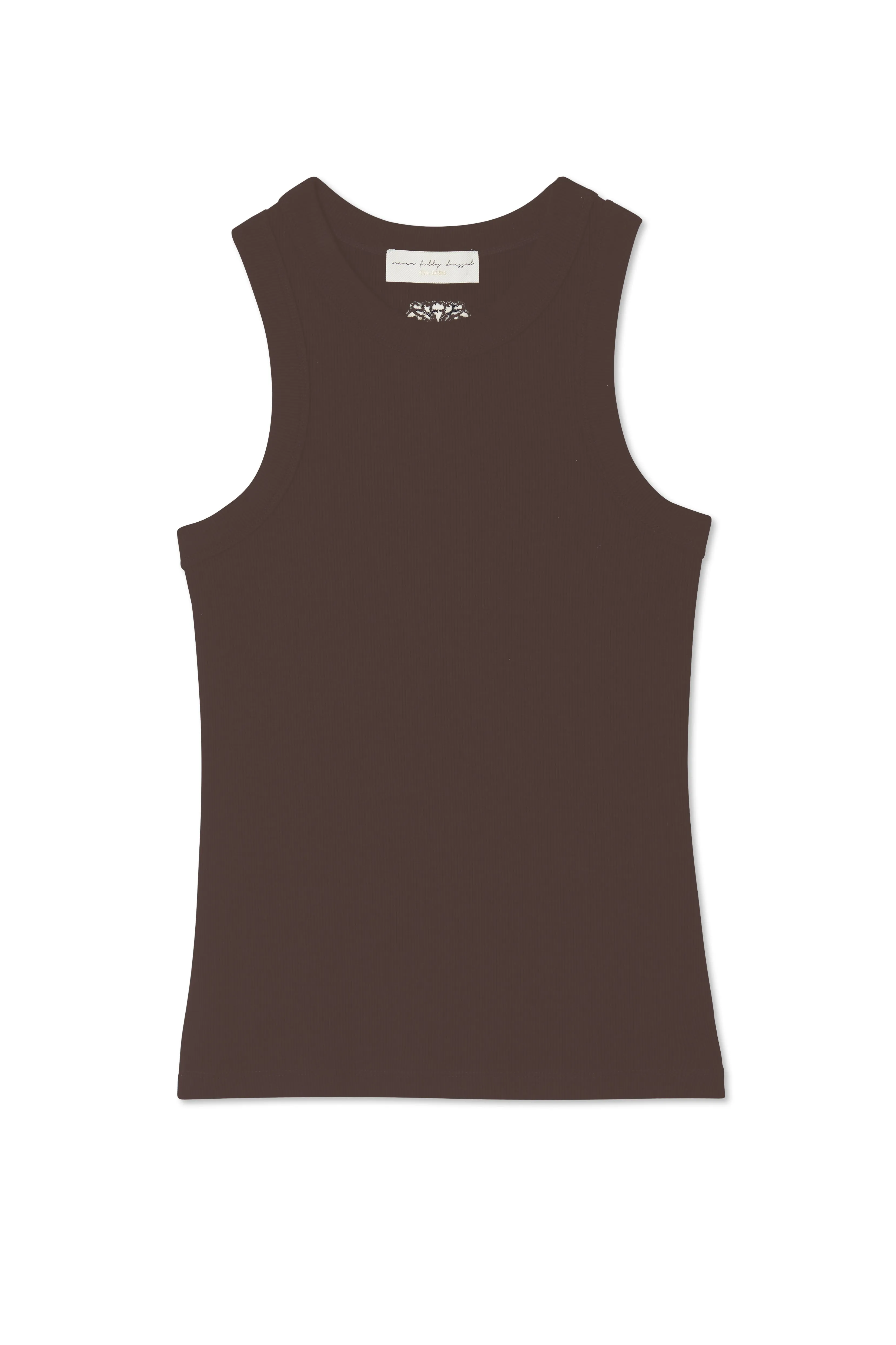 Chocolate Ribbed Tank