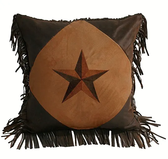 Cowgirl Kim Laredo Tan Star Pillow