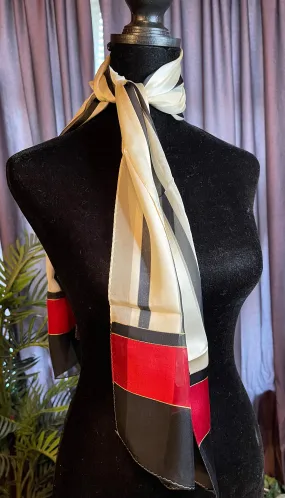 Designer, Vintage Echo Oblong Scarf 100% silk