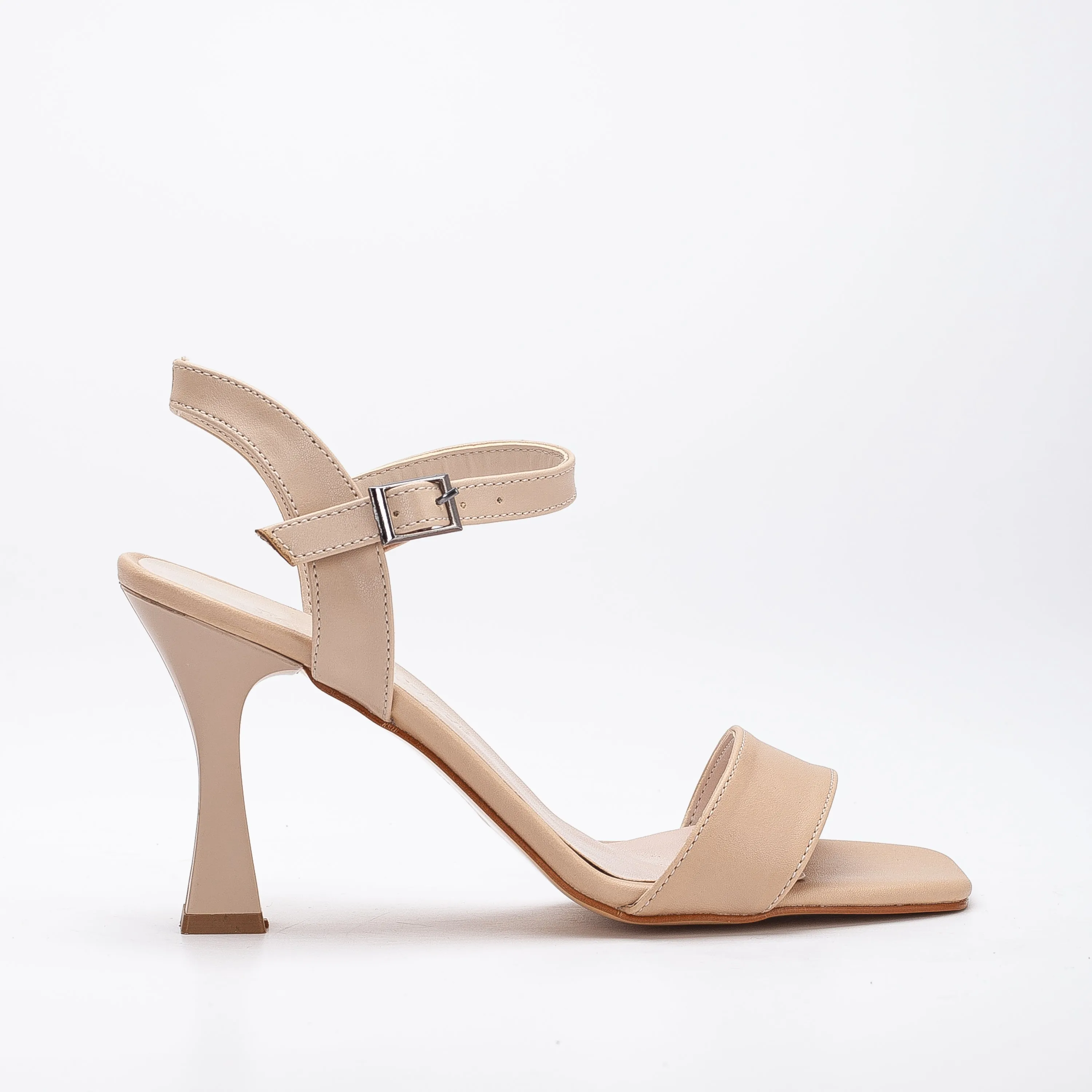 Donna - Beige Open Toe Heels