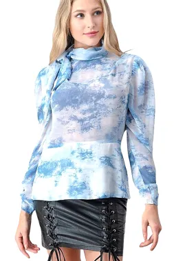 Evenuel Tie-Dye Scarf Blouse