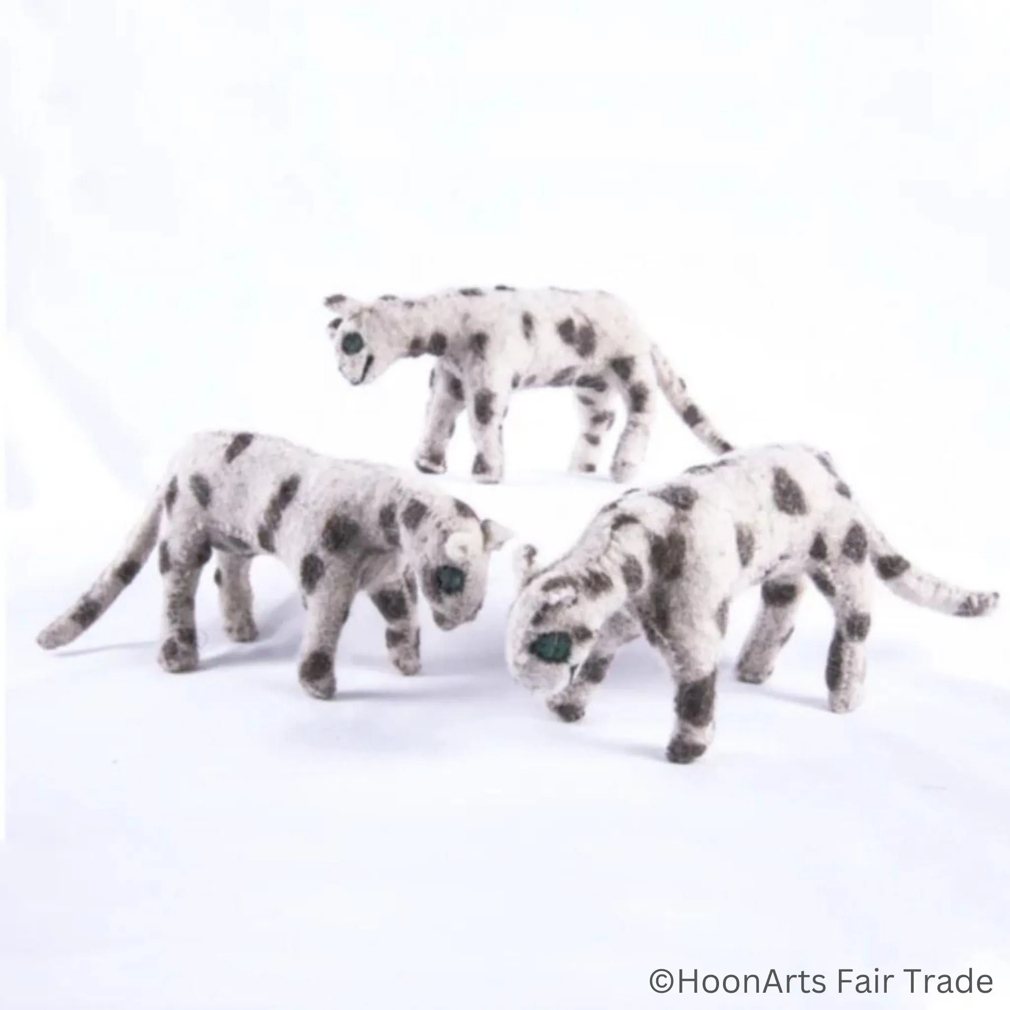 Felt Snow Leopard - Stuffed Animal - Fair Trade