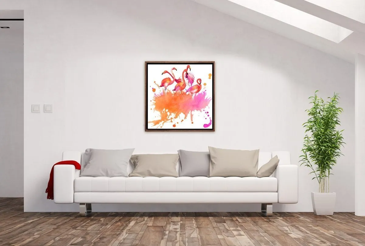 Flamingo Abstract | Canvas Art Print