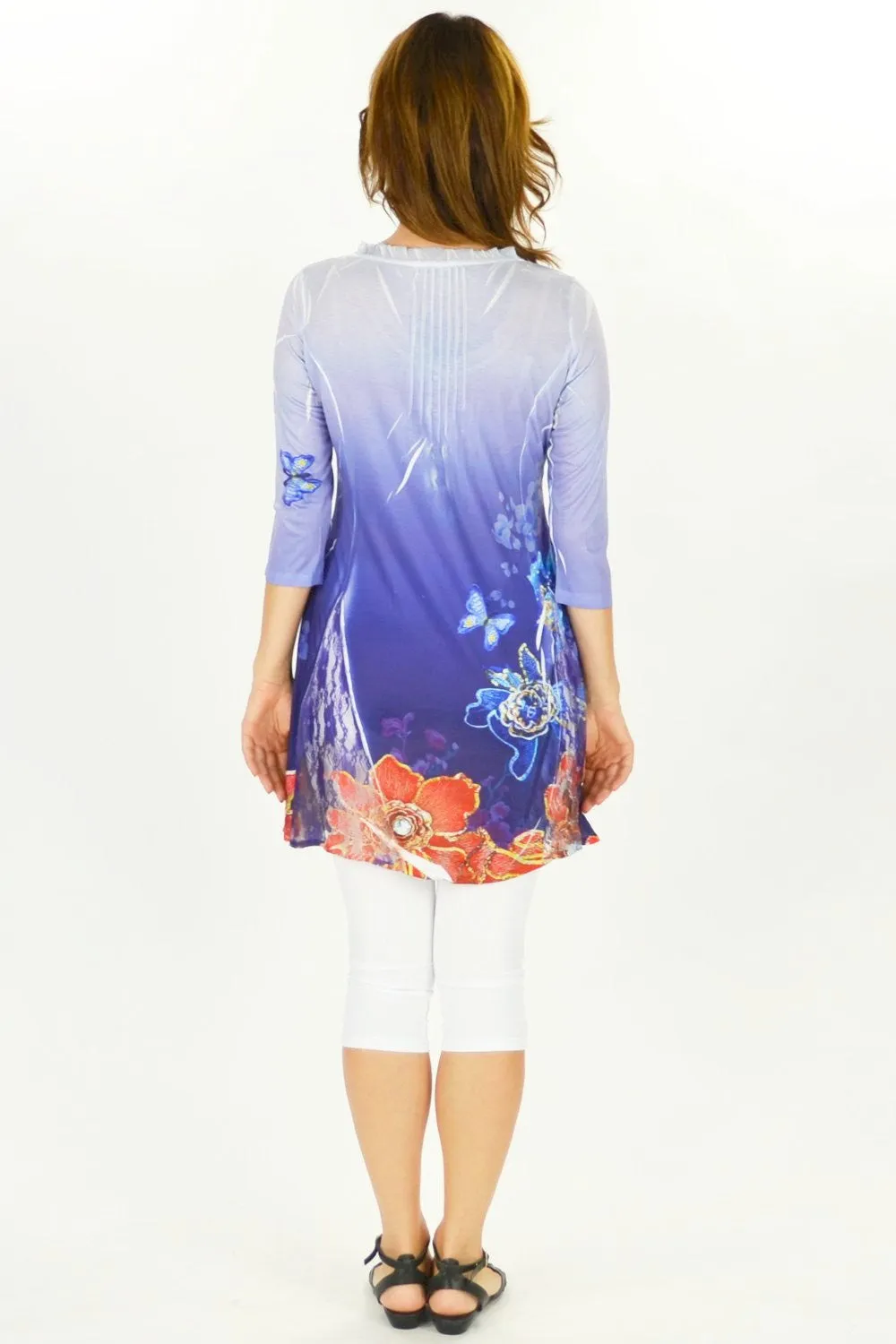 Flowers and Butterfly Tunic