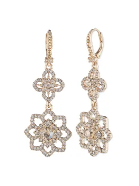 Gold Lace Double Drop Earring