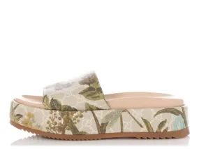 Gucci GG Supreme Water Flora Angelina Flat Platform Sandals