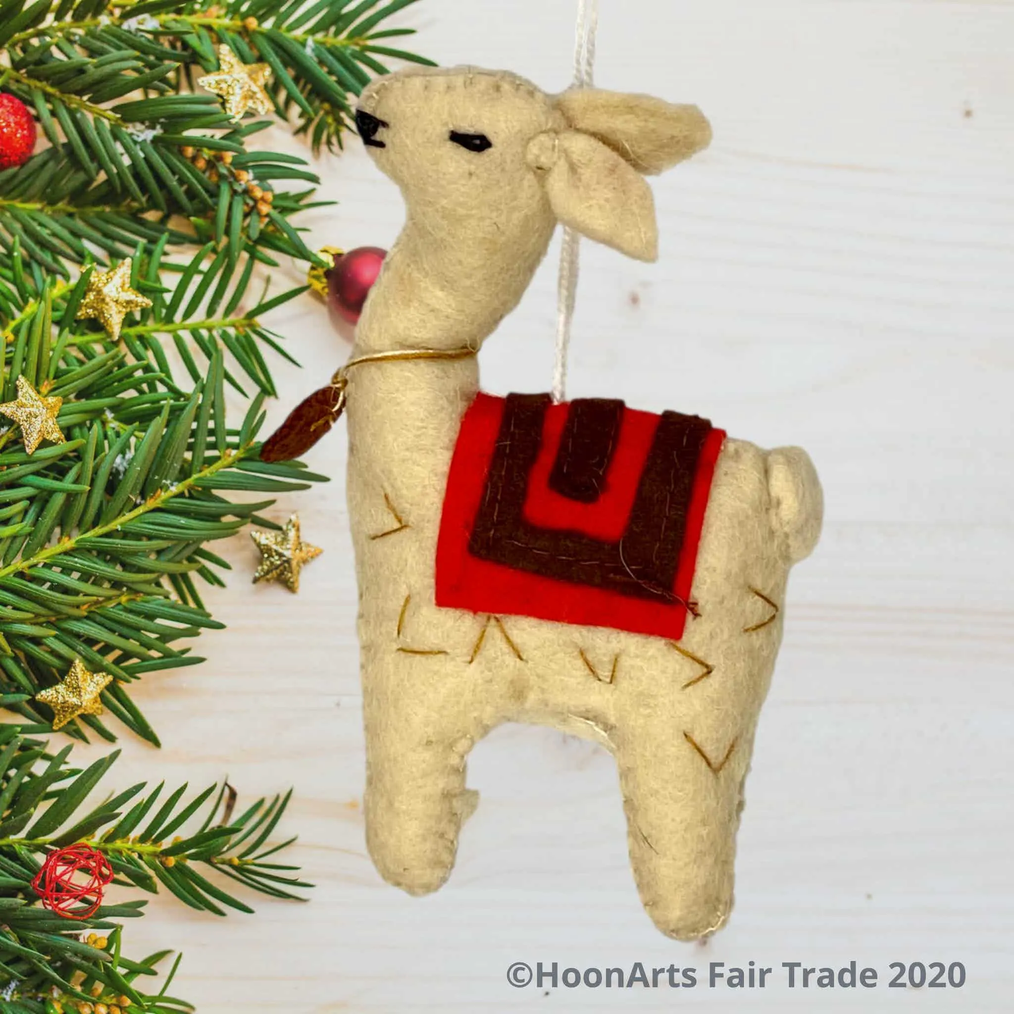 Llama Christmas Ornament from Kyrgyzstan