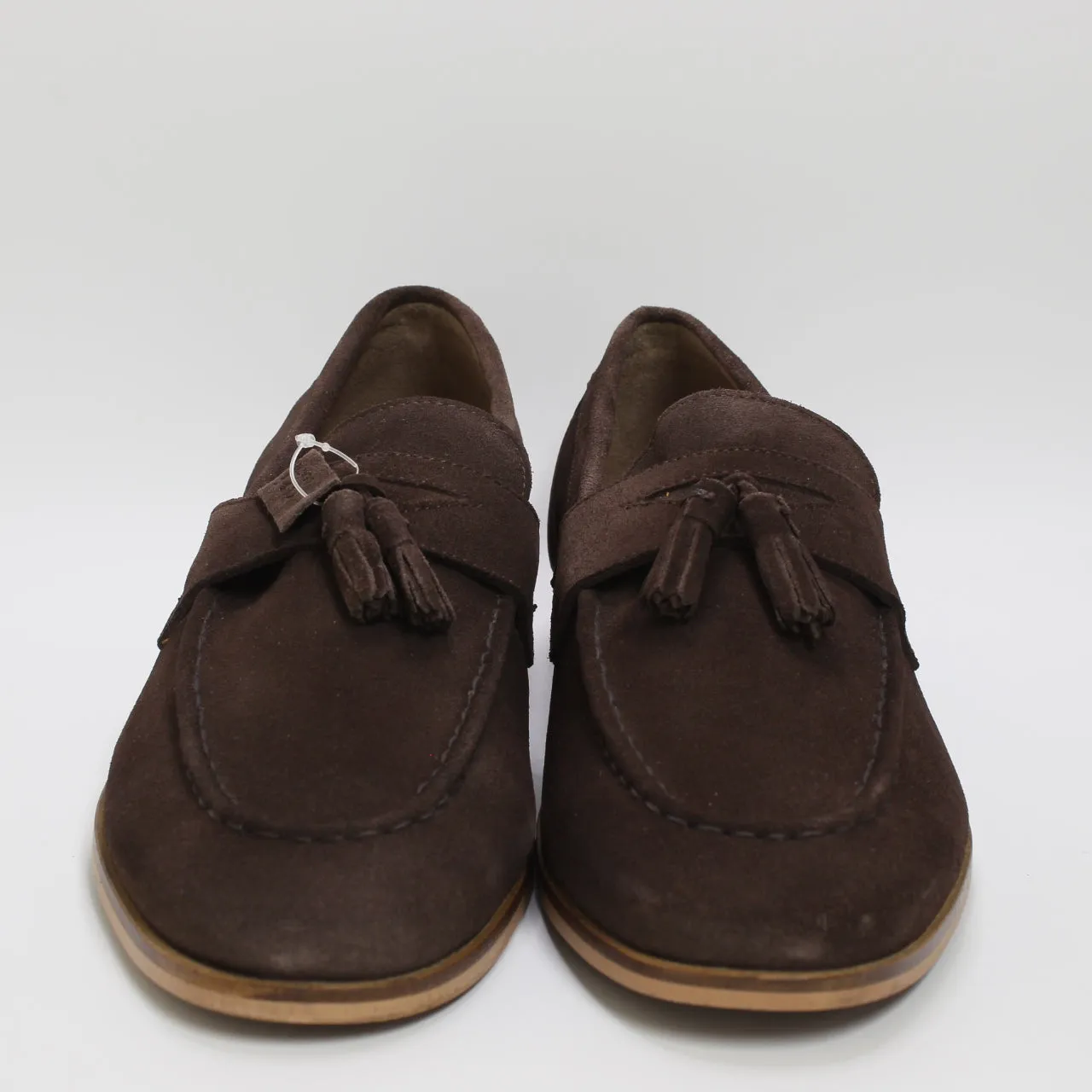 Mens Office Channing Tassel Loafers Brown Suede