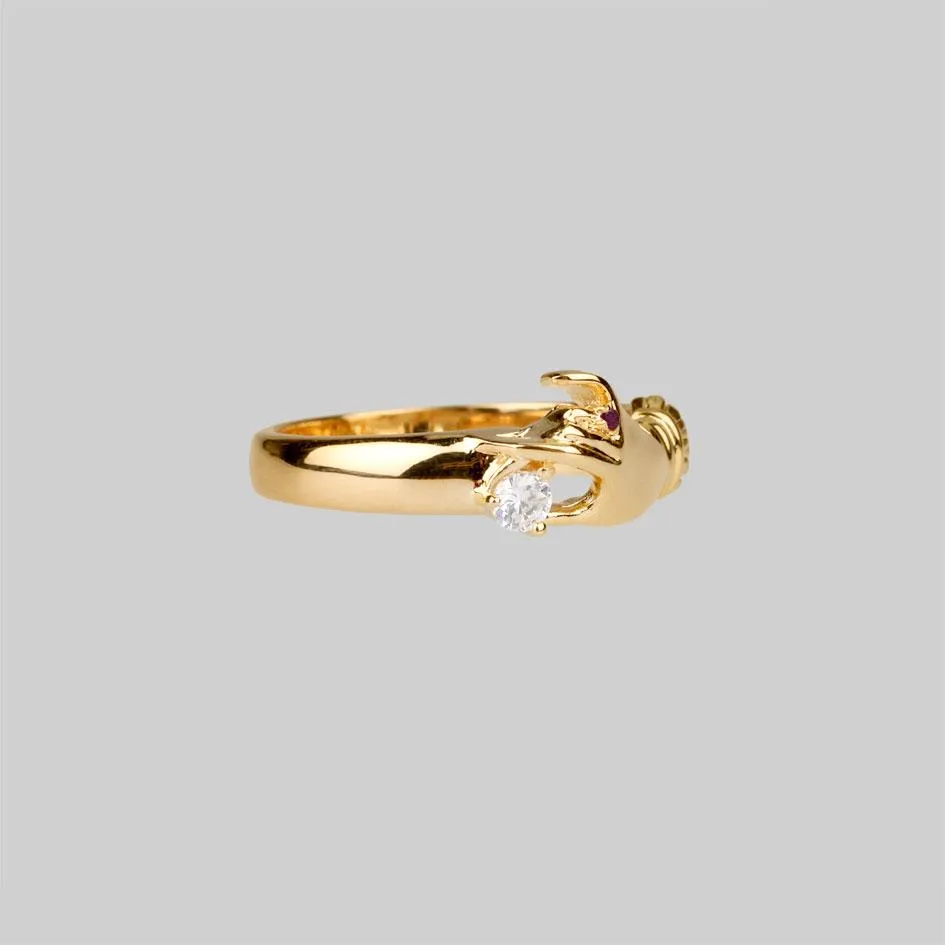 MILDRED. Disembodied Hand Gold Ring