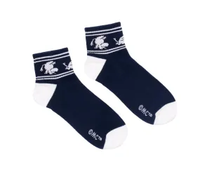 Moomintroll Running Retro Ankle Men Socks - Navy