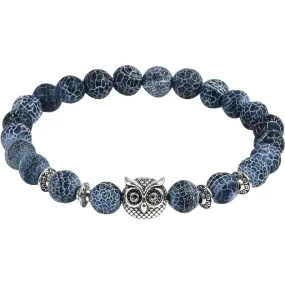 Natural Stone Owl Head Yoga Bracelet