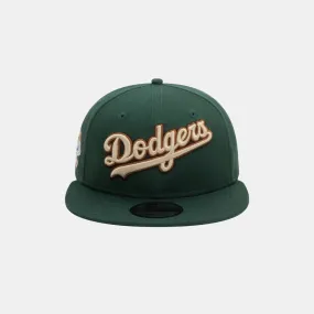 New Era LA Dodgers Wordmark Patch Dark Green 9FIFTY Snapback Cap