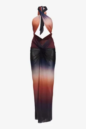 Ombre Halter Maxi Dress