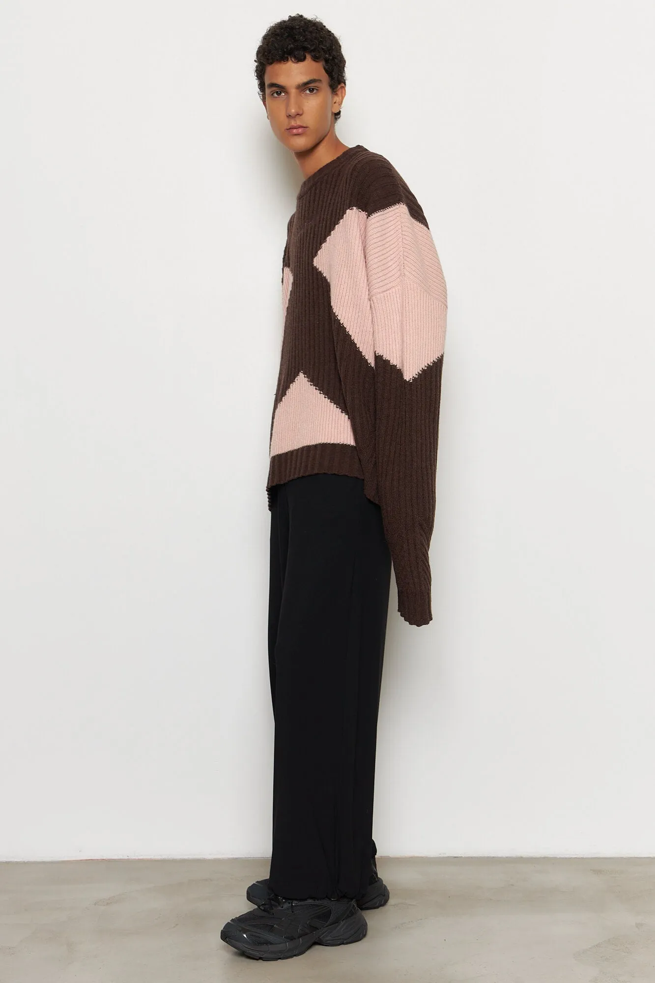 Rahil Knitted Color Block Jumper