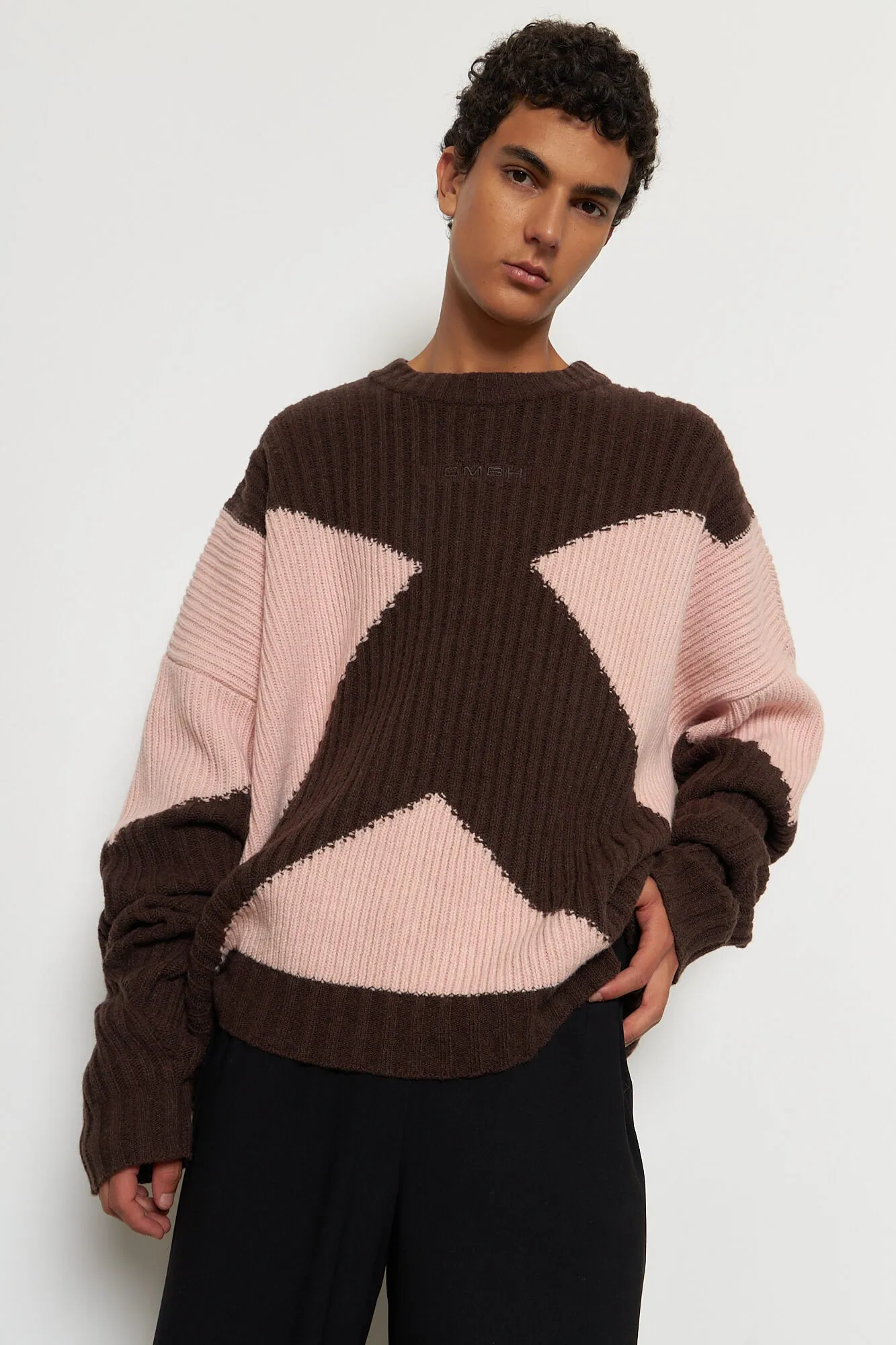 Rahil Knitted Color Block Jumper