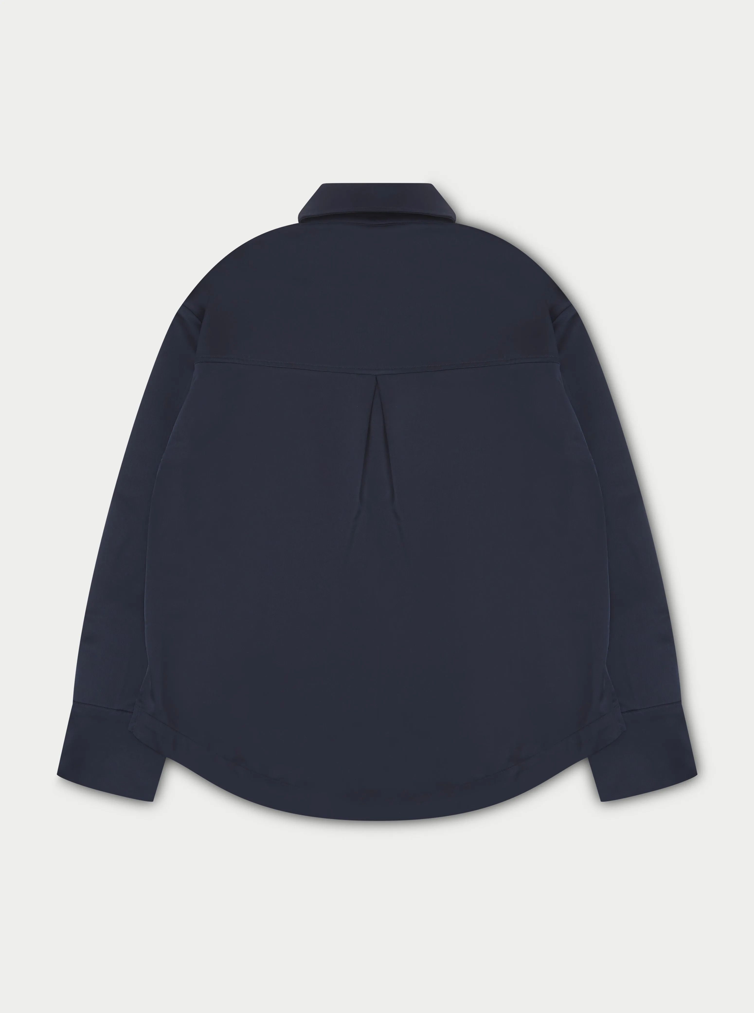 SATIN EMBLEM SHIRT - NAVY