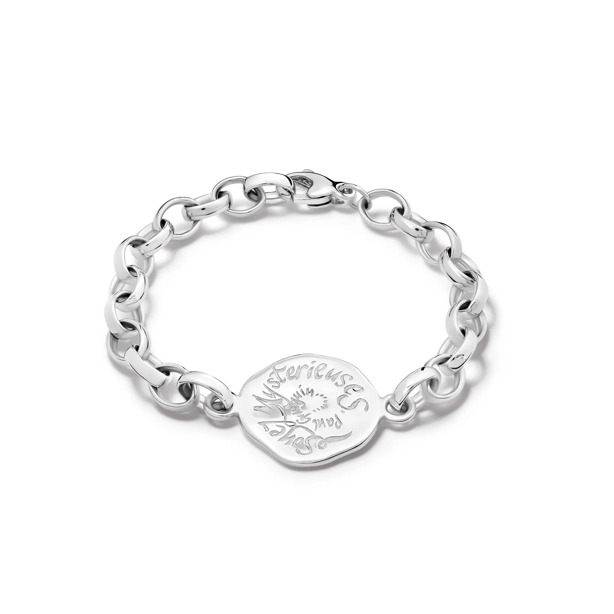 Soyez Mystérieuses Quote Bracelet Silver