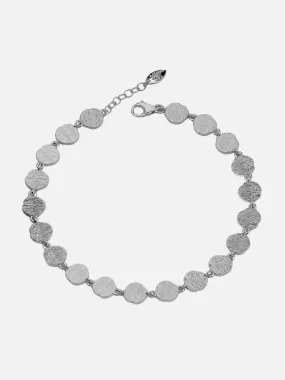 Woven Light Coin Bracelet - Sterling Silver